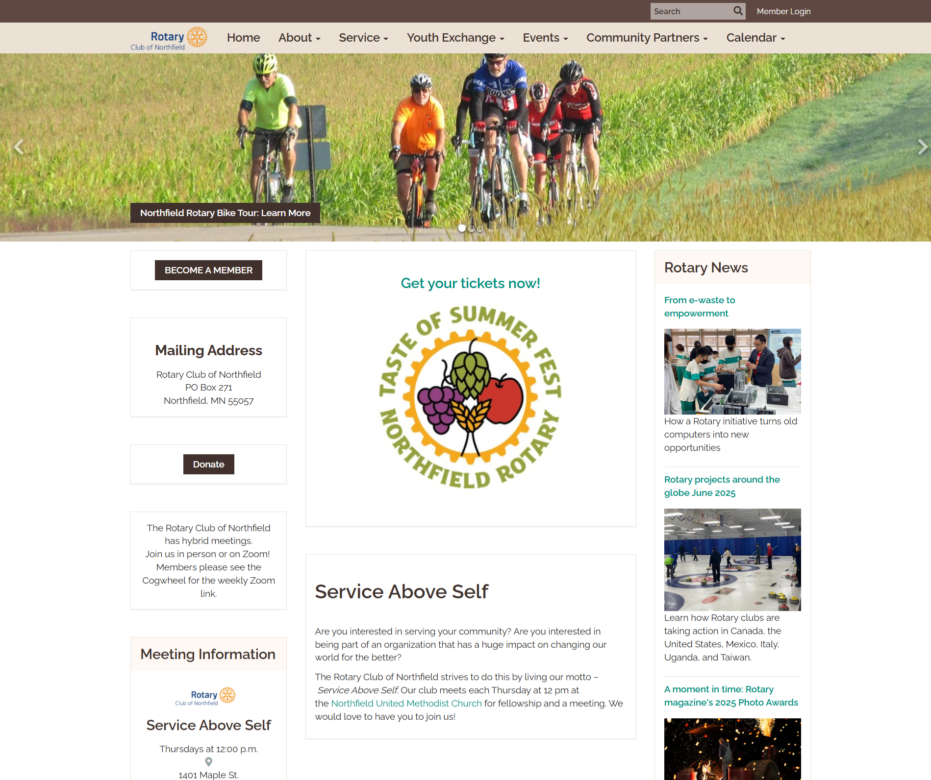 Northfield Rotary website