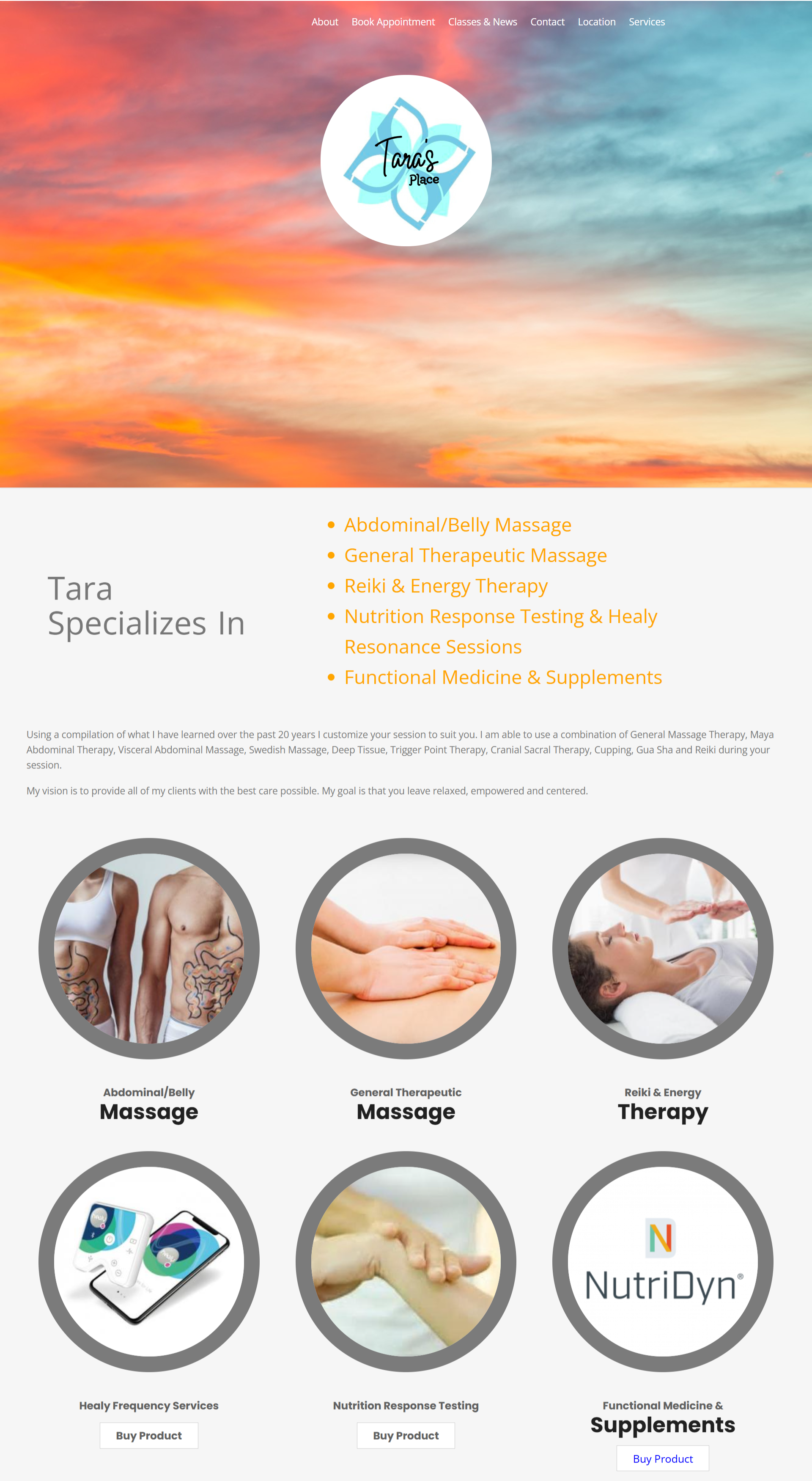 Tara's Place website